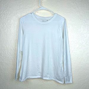 Hanes white long sleeve tee